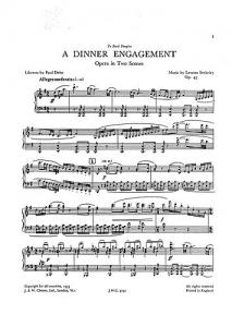 Lennox Berkeley: A Dinner Engagement Op.45 (Vocal Score)