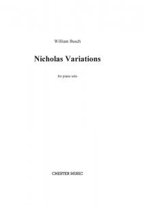 William Busch: Nicholas Variations for Piano Solo