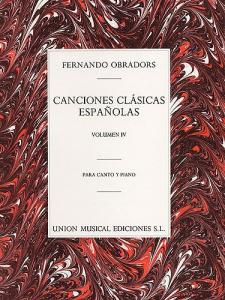 Obradors Canciones Clasicas Espanolas Vol.4 Vce/pf