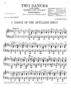 Sergei Prokofiev: Two Dances From Romeo And Juliet Ballet Suite No.2 (Score And