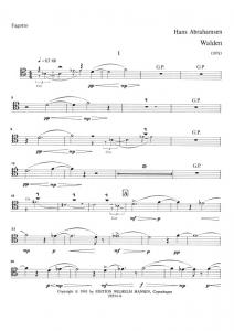 Hans Abrahamsen: Walden - Wind Quintet No 2 (Parts)