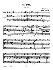 Bach, Js Gigue (Mistowski) Vln/Pf