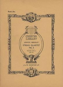 Lennox Berkeley: String Quartet No.2 Op.15 (Miniature Score)