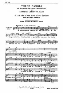 Kenneth Leighton: Ode Of The Birth Of Our Saviour Op.25c