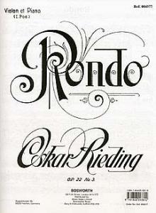 Oskar Rieding: Rondo For Violin And Piano Op.22 No.3