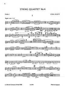 Scott: String Quartet No.4 (Parts)