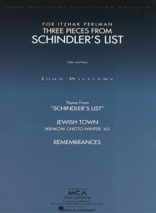 John Williams: Three Pieces From Schindler's List (Violin/Piano)