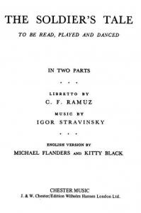 Igor Stravinsky: Soldiers Tale Libretto (English)
