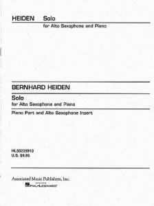 Bernhard Heiden Solo Alto Sax Piano
