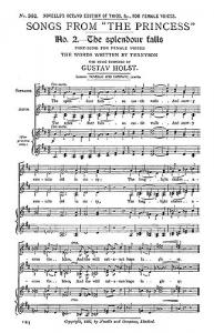 Gustav Holst: The Splendour Falls for SSA