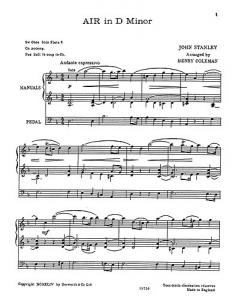 John Stanley: Air In D Minor (Organ)