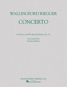 Wallingford Riegger: Concerto For Piano And WoodWind Quintet (Score/Parts)