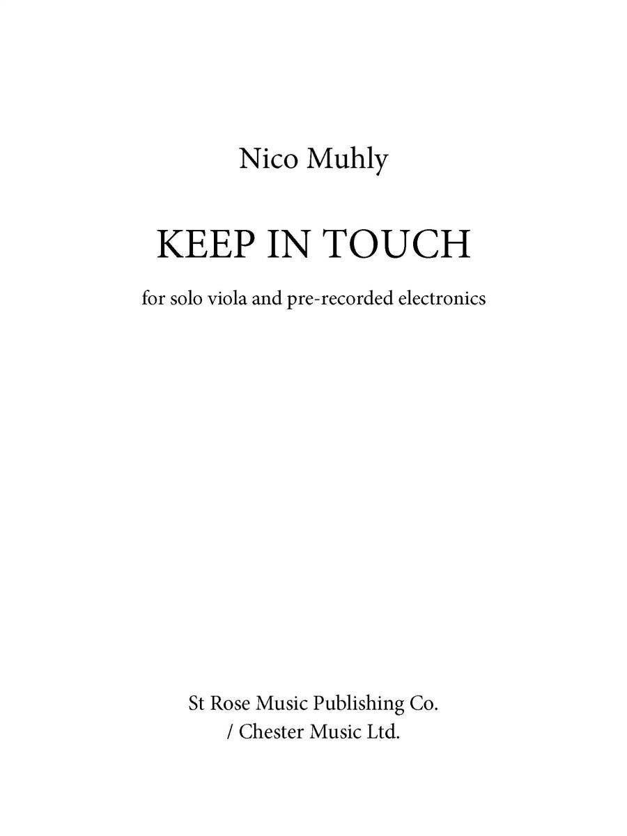 Nico Muhly: Keep In Touch