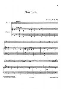 Oskar Rieding: Gavotte For Violin And Piano Op.23 No.4