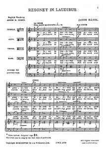 Handel: Resonet In Laudibus (Collins) Satb
