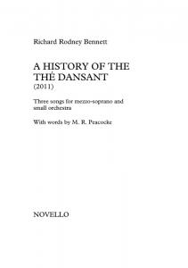 Richard Rodney Bennett: A History Of The Thé Dansant (Full Score)