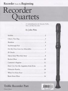 Recorder Quartets: Treble Recorder Part
