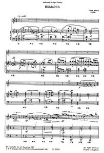 Dave Heath: Rumania For Violin And Piano