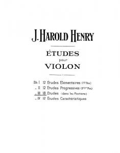 Henry, Jh Etudes Progressives 3 Vln
