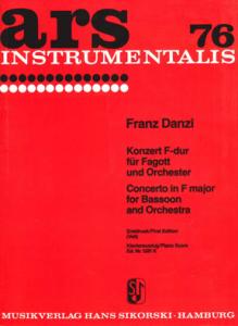 Franz Danzi: Concerto In F Major For Bassoon And Orchestra (Piano Score)
