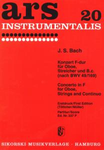 Bach,Js: Concerto In F Major - Oboe,Strings,Bc -score