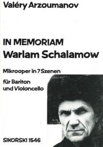 Valéry Arzoumanov: In Memoriam Warlam Schalamow