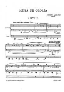 Kenneth Leighton: Missa De Gloria Op. 82 for Organ