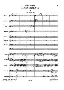 Lennox Berkeley: Divertimento In B Flat For Orchestra Op.18 (Score)