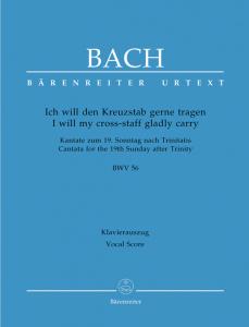 Johann Sebastian Bach: I will my cross-staff gladly carry (SATB, piano)