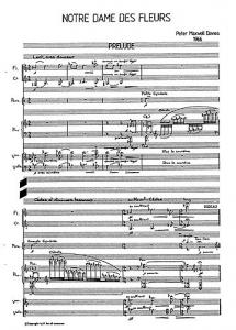 Maxwell Davies, P Notre Dame Des Fleurs Miniature Score