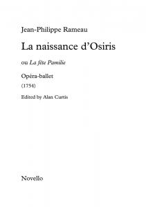 Jean-Philippe Rameau: La Naissance d'Osiris (La Fête Pamilie)