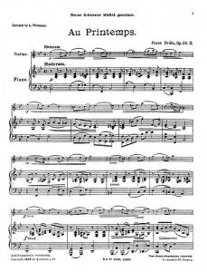 Franz Drdla: Au Printemps Op.26 No.2