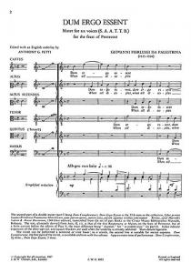 Giovanni Palestrina: Dum Ergo Essent