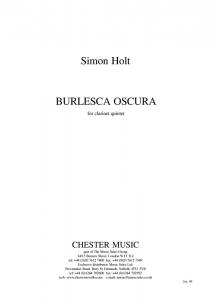 Simon Holt: Burlesca Oscura (Score)