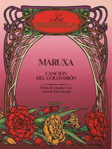 Vives Cancion Del Golondron From Maruxa Voice/piano