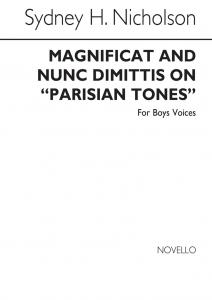 Nicholson, S Magnificat And Nunc Dimittis On Parisian Tones Boys Vces