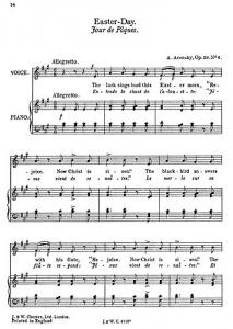 Anton Arensky: Easter Day Op.59 No.6
