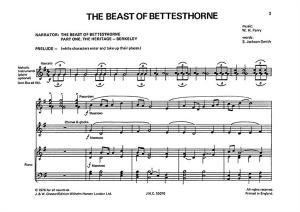 The Beast Of Bettesthorne Piano Score and Parts (Voices and Recorders, 15 Libret