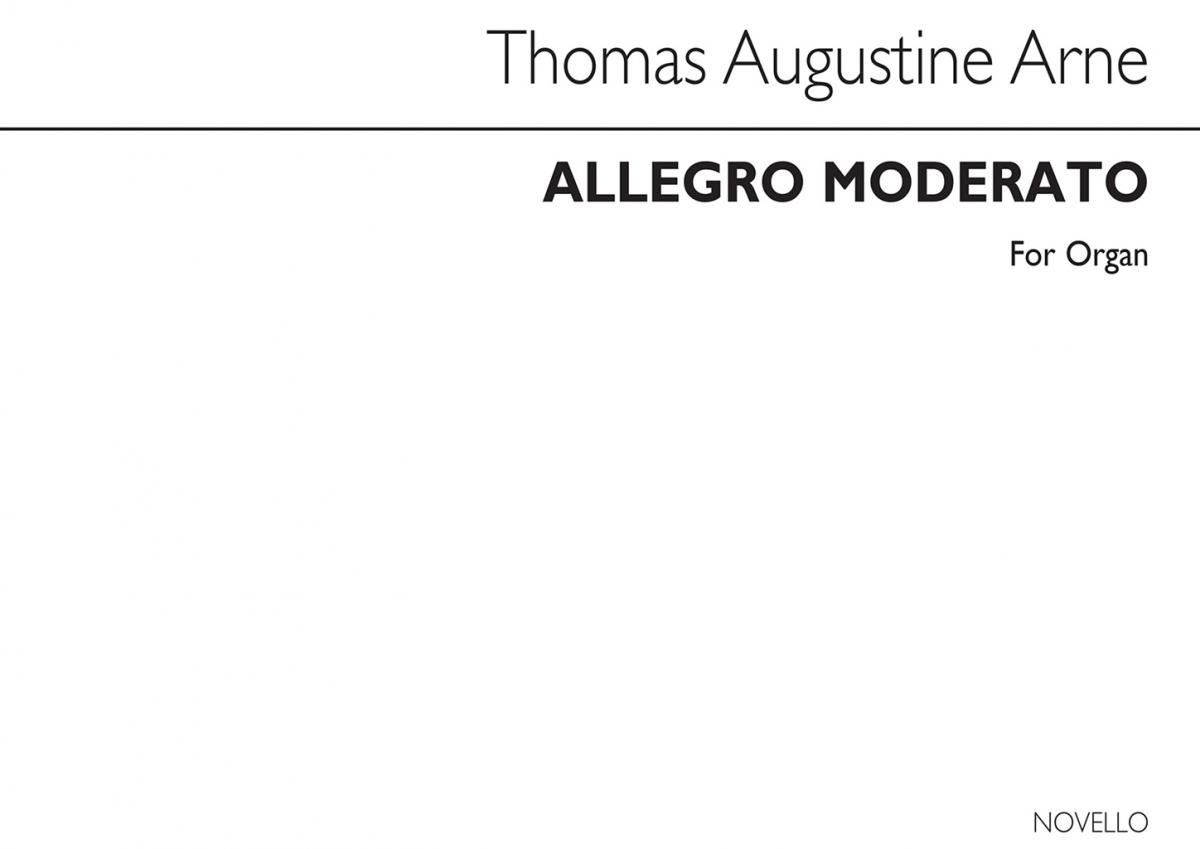 Thomas Arne: Allegro Moderato For Organ