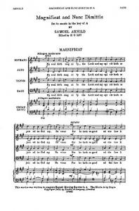 Samuel Arnold: Magnificat And Nunc Dimittis In A