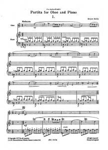 Bryan Kelly: Partita for Oboe and Piano
