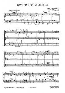 Igor Stravinsky: Gavotta Con Variazioni From Pulcinella for Piano