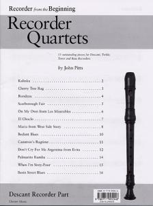 Recorder Quartets: Descant Recorder Part