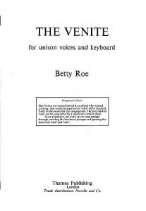 Betty Roe: The Venite (Vocal Score)