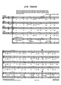Byrd, W Ave Verum Satb (From Chester Motet Book 2-english)