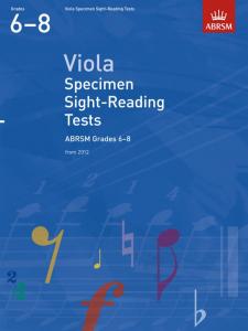 ABRSM: Viola Specimen Sight-Reading Tests - Grades 6-8 (From 2012)