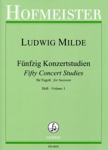Ludwig Milde: Fünfzig Konzertstudien Op. 26 Band 1