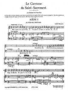 Lord Berners: Le Carrosse Du Saint Sacrement (Vocal Score)