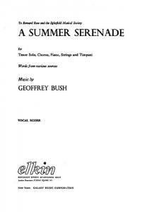 Geoffrey Bush: A Summer Serenade (Vocal Score)