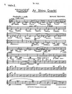 Herrmann: Echoes For String Quartet (Parts)